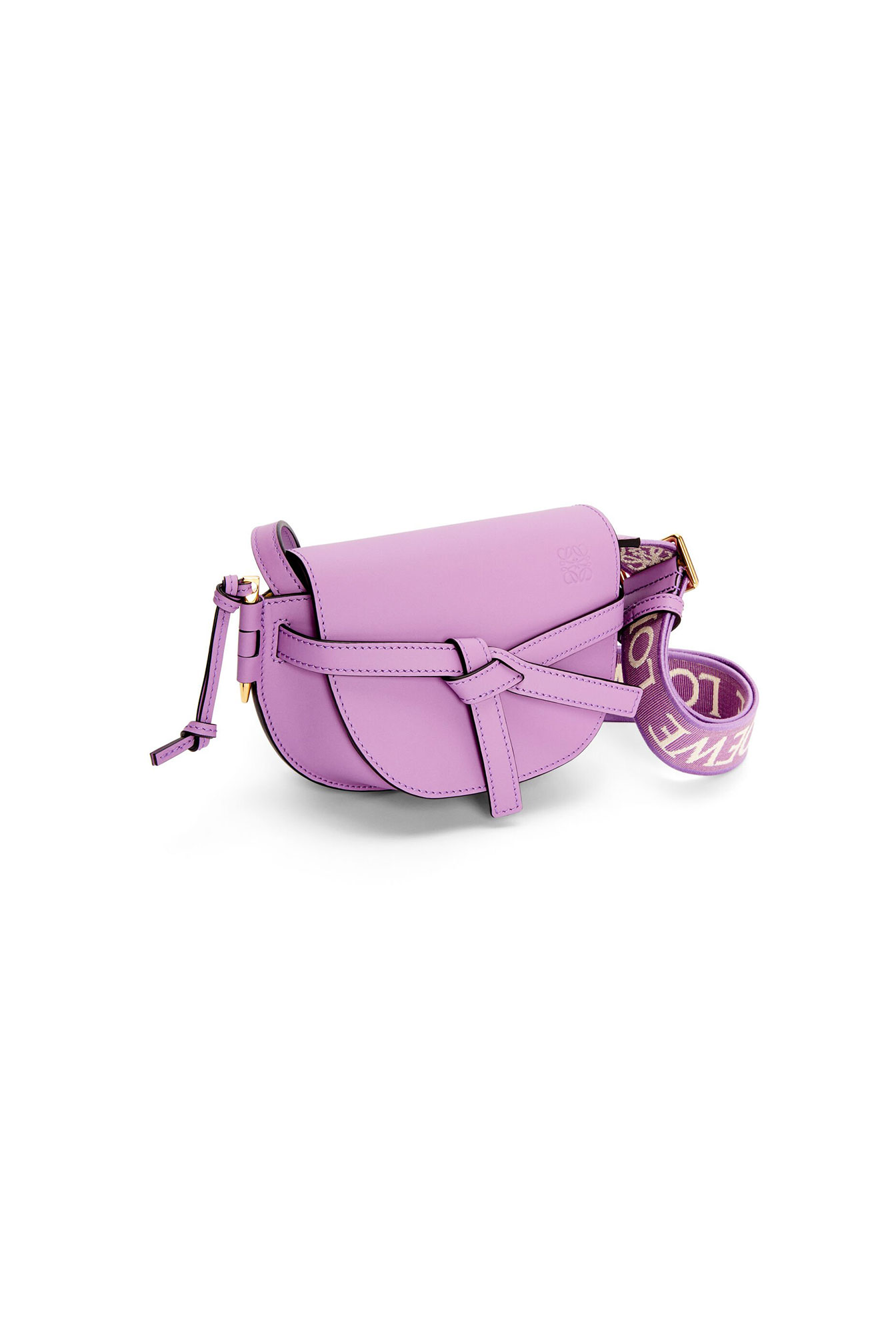 【LOEWE】MINI GATE DUAL BAG Mini Gate Dual bag in soft calfskin and jacquard Beige - LOEWE