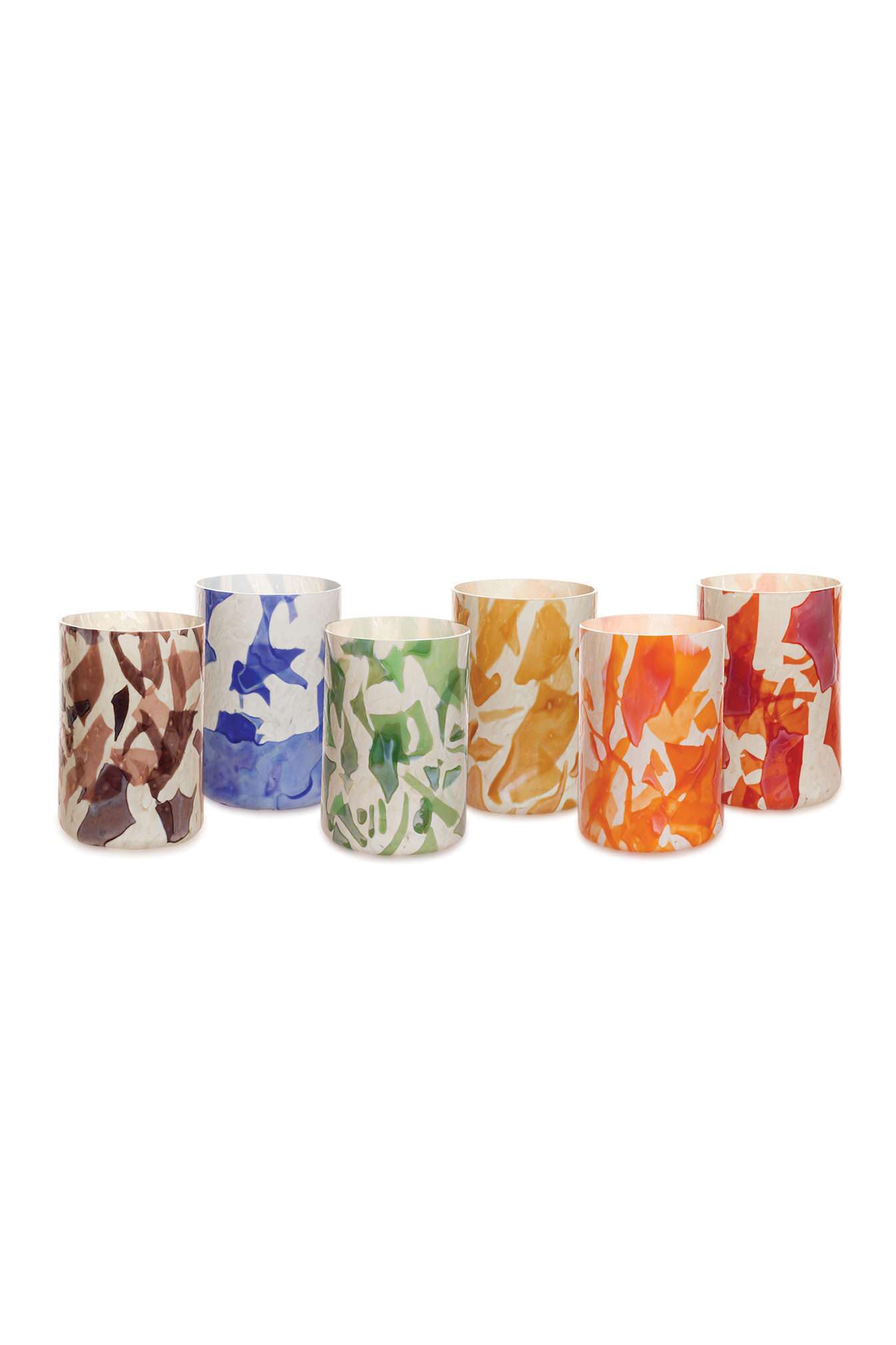 Stories-of-Italy-Nougat-Rainbow-Tumblers-Set-of-6-Clear-cut